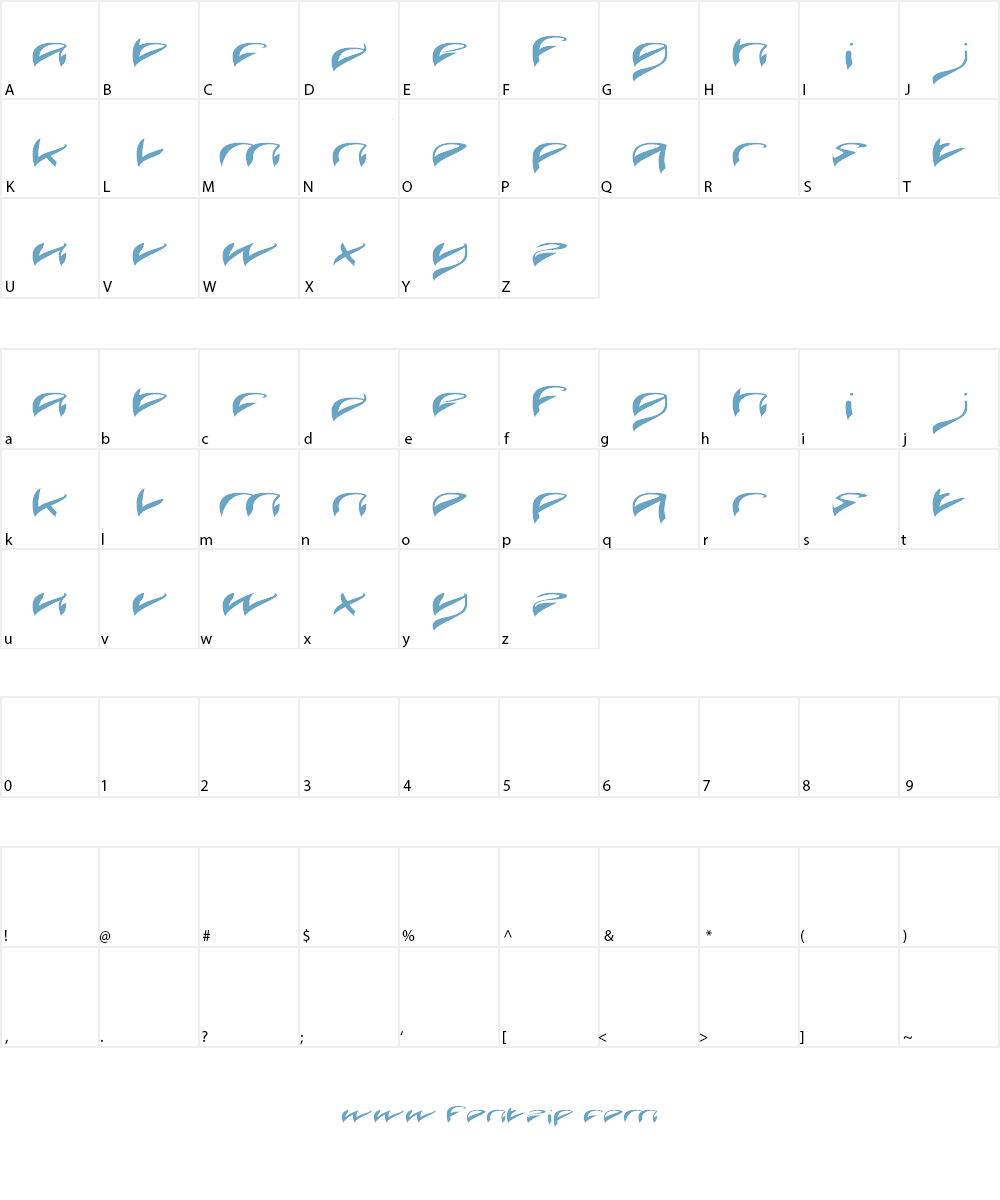 JAVA ISLAND Font Character